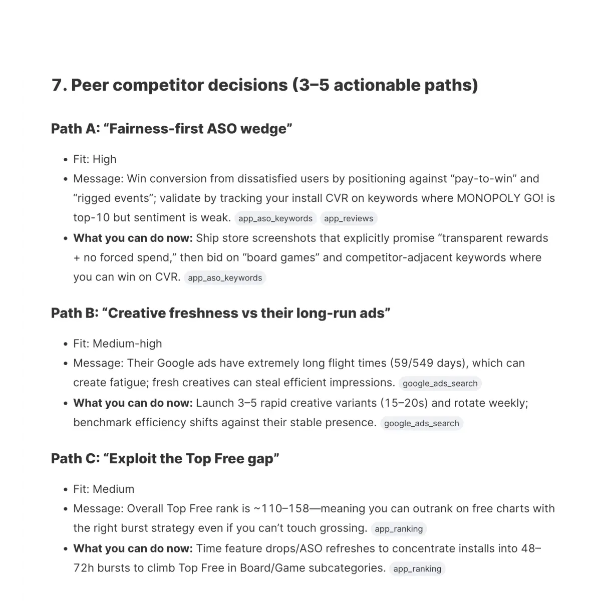 Act with clear next steps