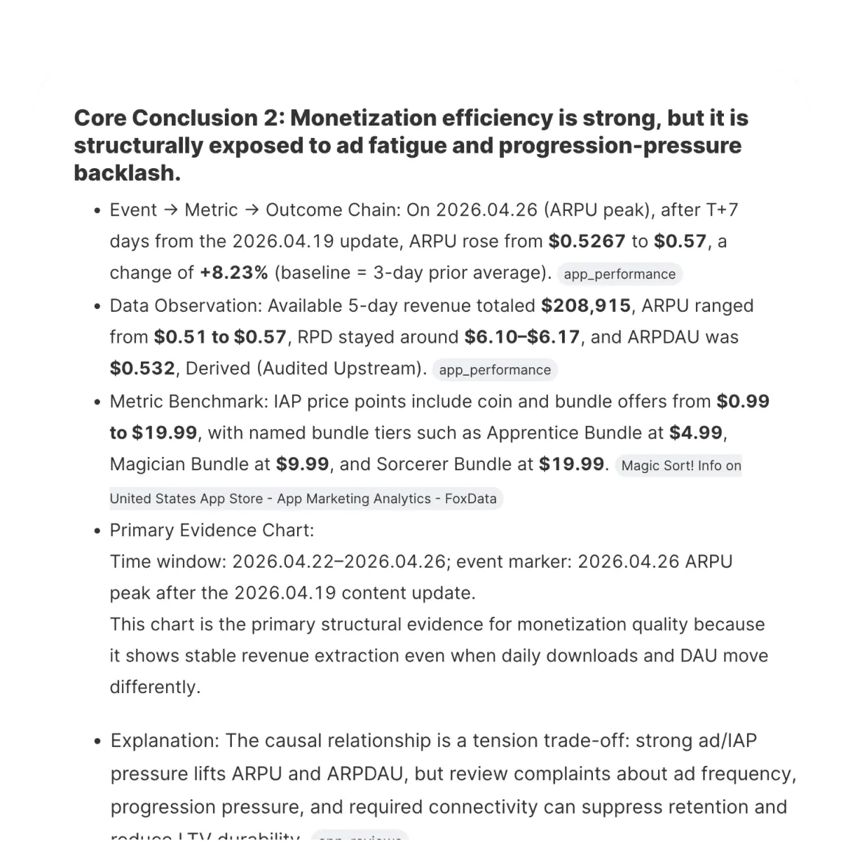Pricing and subscription signals analysis preview